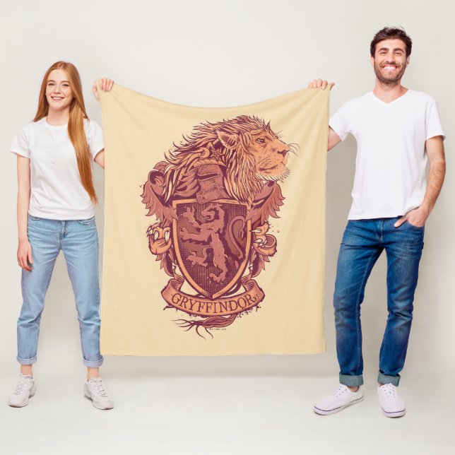 Manta Polar Harry Potter | Gryffindor Lion Escudo (In situ)