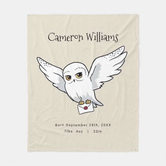 Manta Polar Harry Potter | Hedwig Personalizada (Anverso)