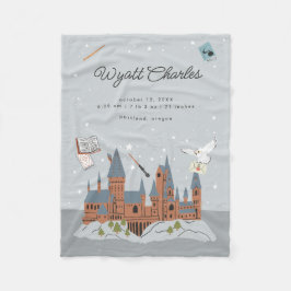 Manta Polar Harry Potter Hogwarts Baby Birth Stats