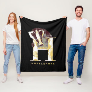 Manta Polar Harry Potter   HUFFLEPUFF™ Tejón Acuarela