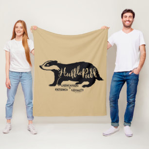 Manta Polar Harry Potter   HUFFLEPUFF™ Tipografía de silueta