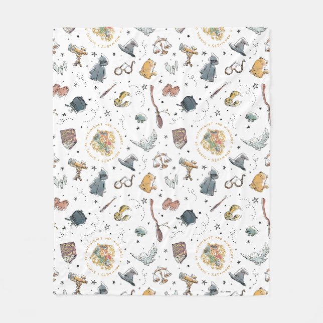 Manta Polar HARRY POTTER™ Icons Pattern (Anverso)