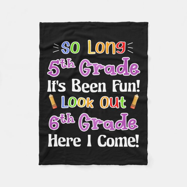 Manta Polar Hasta el quinto grado ha sido divertido mirar el s (Anverso)