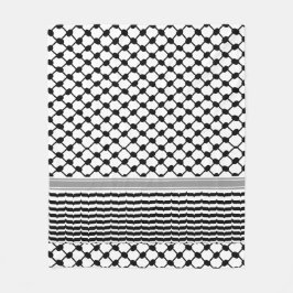 Manta Polar Hatta Keffiyeh Kufiya Folk Palestino (Patrón 2)