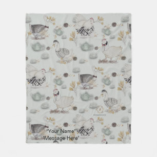 Manta Polar Haute Couture Ducks & Chicken Baby Fleece Blanket