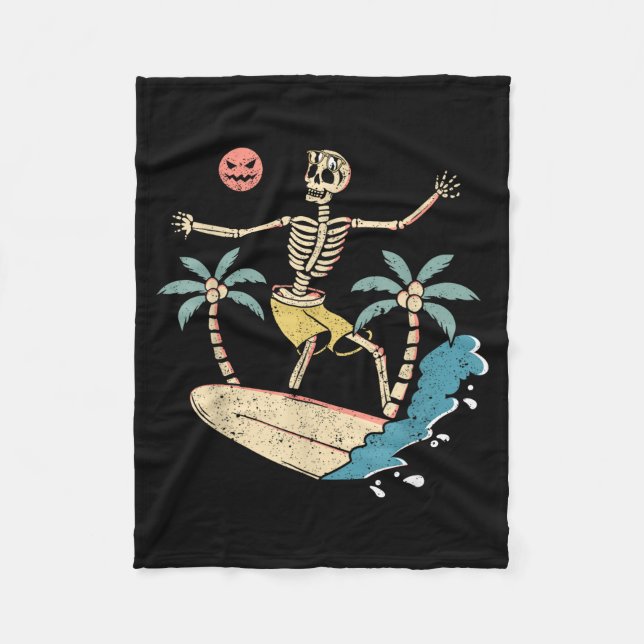 Manta Polar Hawaii Surfer Skeleton Halloween Beach Y Soky Surf (Anverso)