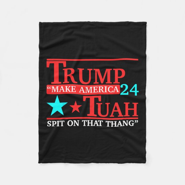 Manta Polar Hawk Tuah Funny Meme de humor viral Chica de Tee 2 (Anverso)