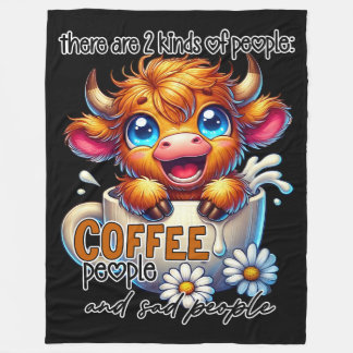 Manta Polar Hay 2 Tipos de Personas Personas de Café y Tristes