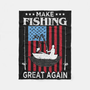 Manta Polar Haz Que La Pesca Sea Grande Otra Vez Trump Funny F