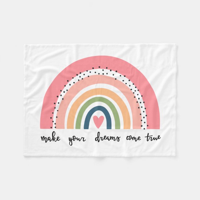 Manta Polar Haz que tus sueños se vuelvan arcoiris (Frente (Horizontal))