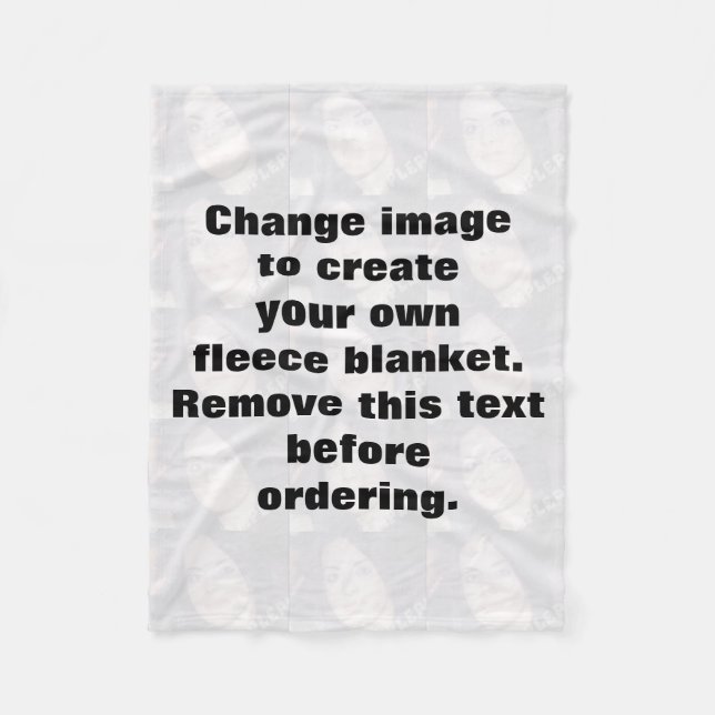 Manta Polar Haz tu propia foto personalizada (Anverso)