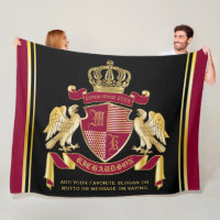 Haz tu propio escudo de armas rojo águila dorada b