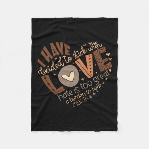 Manta Polar He Decidido Seguir Con Camiseta De Amor Negro Hist