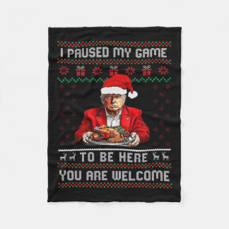 Manta Polar He Pausado Mi Juego Para Estar Aquí Navidades Trum