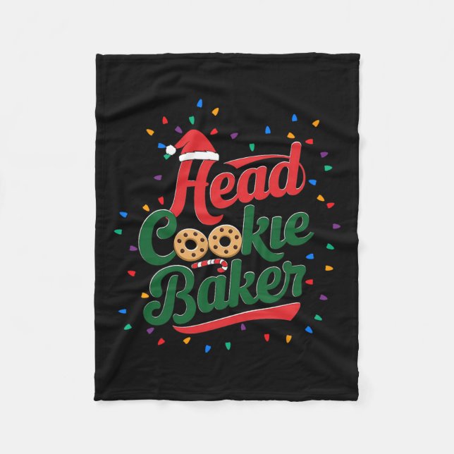 Manta Polar Head Cookie Baker Navidades Cookie Baking (Anverso)