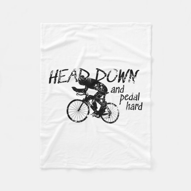 Manta Polar Head Down And Pedal Hard Bike Cycling Motivation T (Anverso)