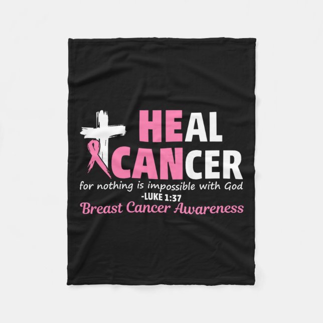Manta Polar Heal Cancer Christian Believe God Breast Cancer Aw (Anverso)