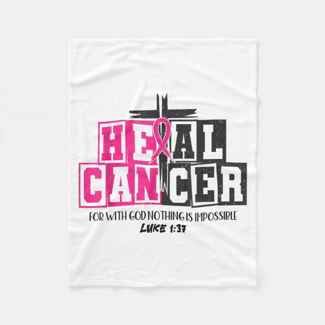 Manta Polar Heal Cancer Christian Believe God Breast Cancer Aw (Anverso)