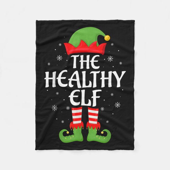 Manta Polar Healthy Elf Xmas Familia Coincidiendo con Elf Squa (Anverso)
