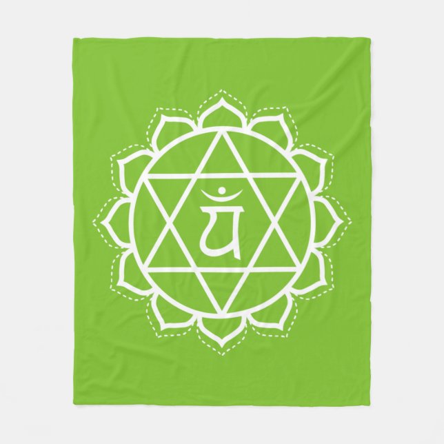 Manta Polar Heart Chakra | Anahata | Meditación verde (Anverso)