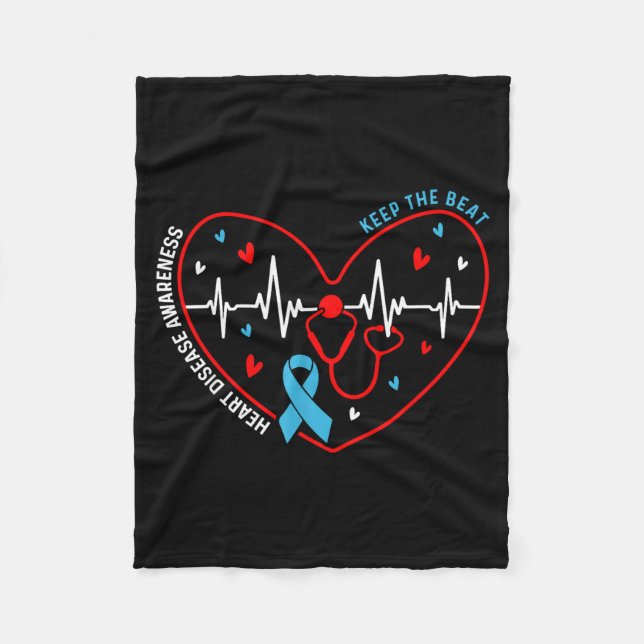 Manta Polar Heart Disease Awareness Heartbeat Survivor Warrior (Anverso)