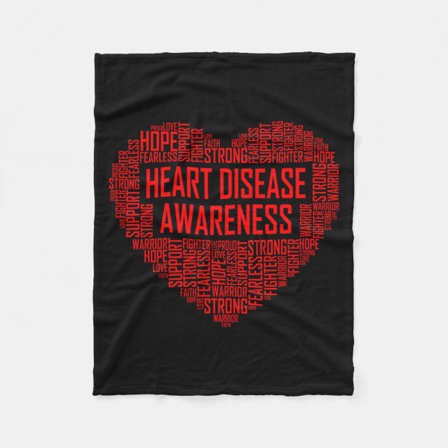 Manta Polar Heart Disease Awareness Red Heart Gift February We (Anverso)