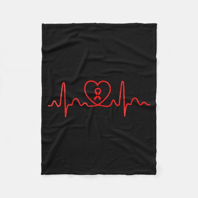 Manta Polar Heart Health Heart Disease Awareness Heartbeat Chd (Anverso)