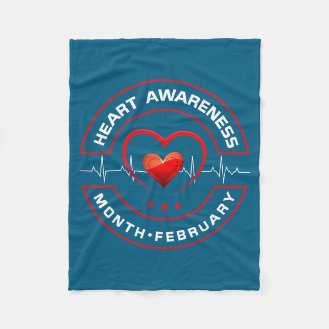 Manta Polar Heart Health Month February American Heart Health  (Anverso)