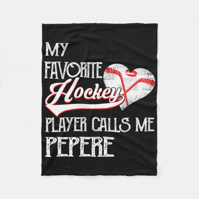 Manta Polar Heart Love Cute Favorite Hockey Player Calls Me Pe (Anverso)