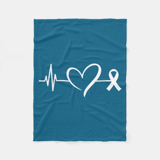 Manta Polar Heart Warrior Heartbeat American Heart Disease Awa (Anverso)