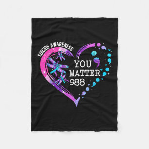 Manta Polar Heart You 988 Suicidio Preventivo Dragonf