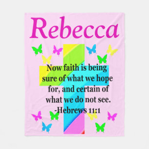 MANTA POLAR HEBREWS 11:1 FLEECE BLANKET PERSONALIZADO