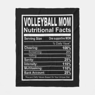 Manta Polar Hechos nutricionales de la madre del voleibol