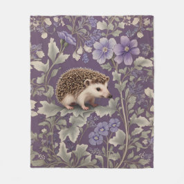 Manta Polar Hedgehog Purple William Morris Inspiró Floral