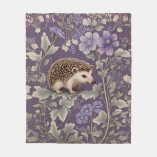 Manta Polar Hedgehog Purple William Morris Inspiró Floral