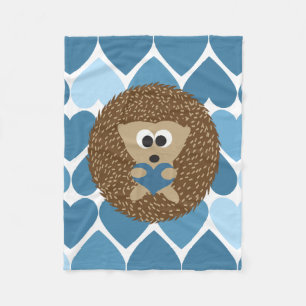 Manta Polar Hedgeogs y Corazones Azules