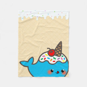 Manta Polar Helado de Kawaii Narwhal