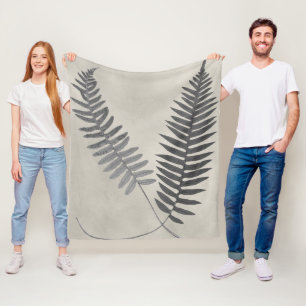 Manta Polar Helechos del vintage