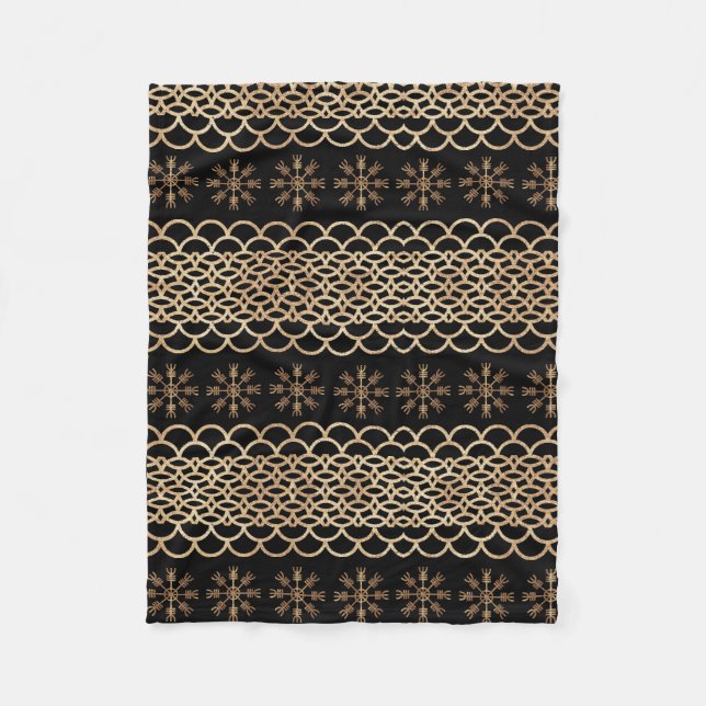 Manta Polar Helgo dorado de Awe Blanket (Anverso)