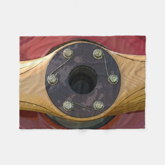 Manta Polar Hélice de madera para aviones rojos
