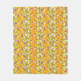 Manta Polar Heliconia Tropical Botánico Negrita Patrón Floral