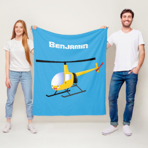 Manta Polar Helicóptero de personalizado alegre amarillo lindo