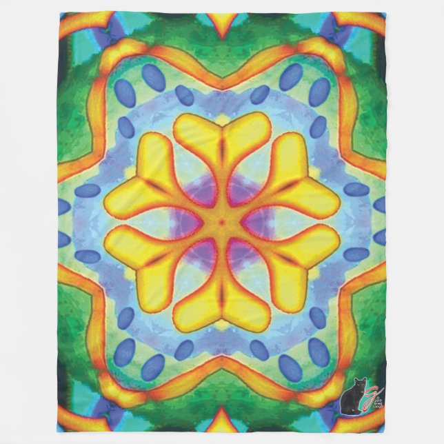 Manta Polar Helios Kaleidoscope Fleece Blanket (Anverso)