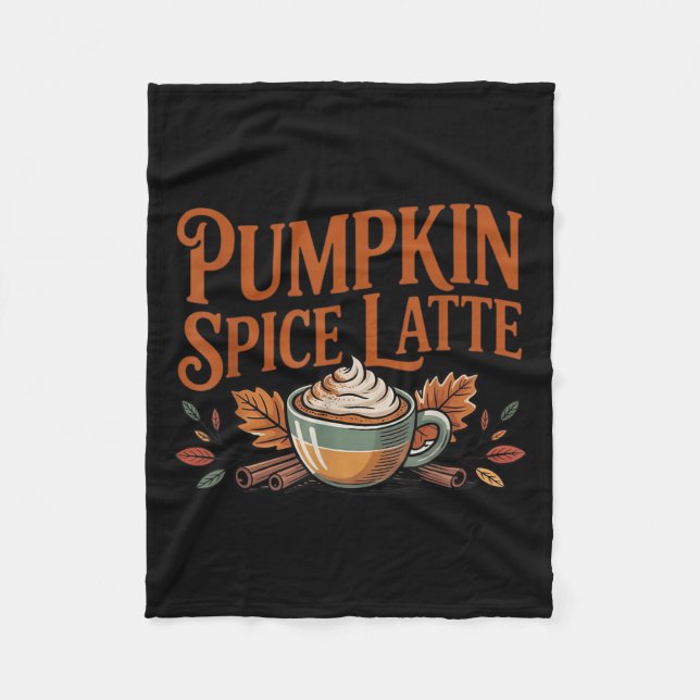 Manta Polar Hello Pumpkin Latte Sce Coffee Love Fall Season  (Anverso)