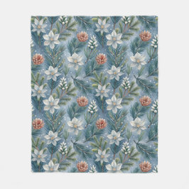 Manta Polar Hello Winter Pines & Flowers 