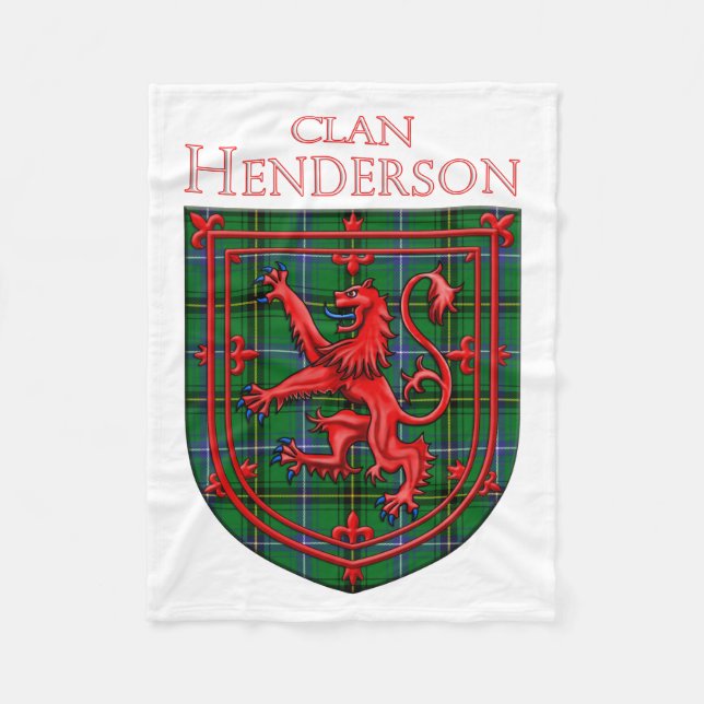 Manta Polar Henderson Tartan Scottish Plaid Lion Rampant (Anverso)