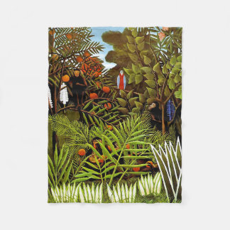 Manta Polar Henri Rousseau - Paisaje exótico Arte de la jungla