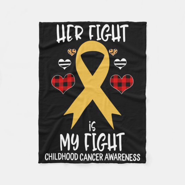 Manta Polar Her Fight Is My Fight Childhood Cancer Awareness B (Anverso)