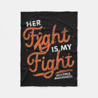 Manta Polar Her Fight Is My Fight Orange Ribbon Leukemia Aware