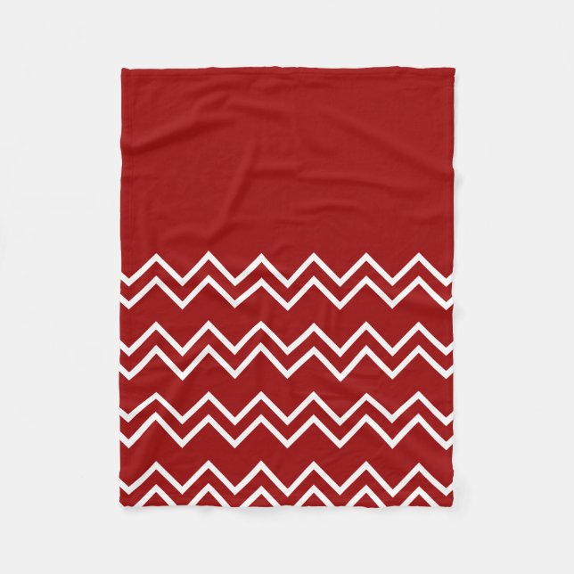 Manta Polar Herbstfarben rot und weiß (Anverso)